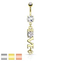 L-O-V-E Navel Dangle 14g