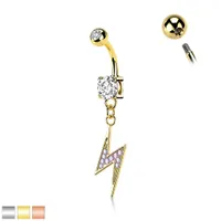 Lightning Bolt Belly Dangle 14g