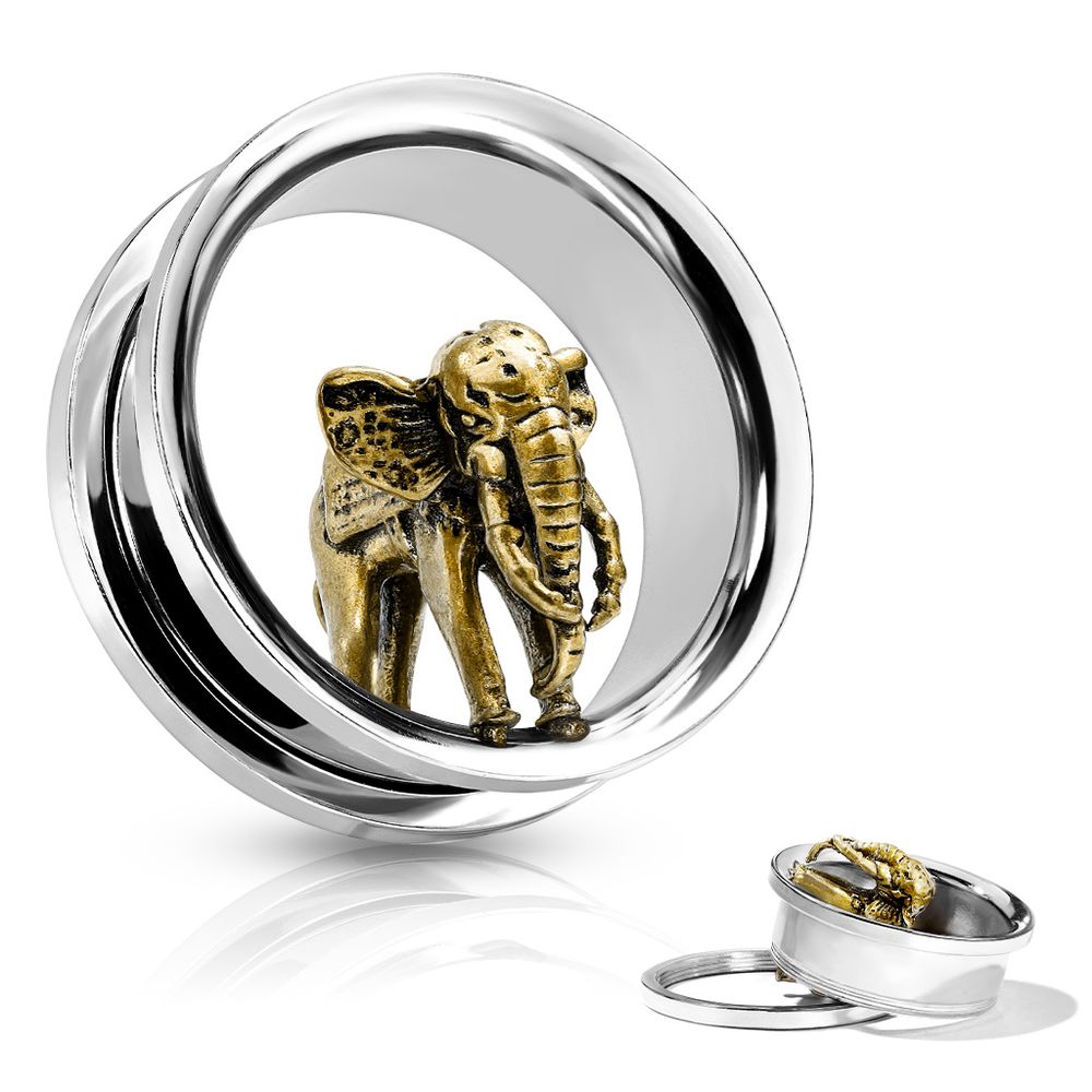 Surgical Steel Elephant Tunnels 00g – 3/4