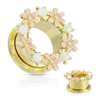 Opalite + Flower Wreath Tunnels 2g – 1/2