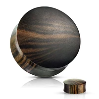 Striped Ebony Wood Saddle Plugs 8g – 1″