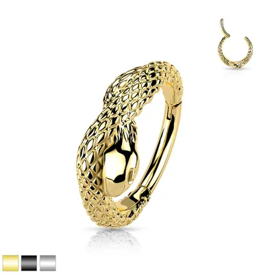 PREMIUM Wrapped Snake Segment Ring 16g