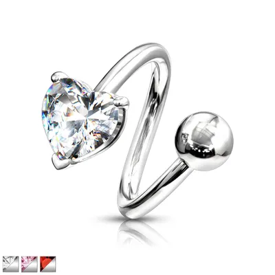 Claw-Set Crystal Heart Twister 14g