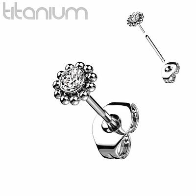 PREMIUM Beaded Flower Studs