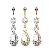 Jewelled Figure 8 Navel Dangle 14g