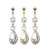 Jewelled Figure 8 Navel Dangle 14g