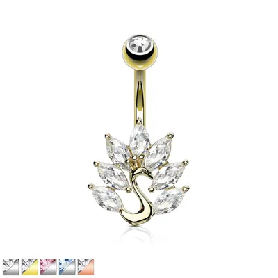 Peacock Belly Barbell 14g