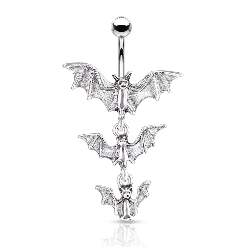 Tiered Bat Navel Dangle 14g