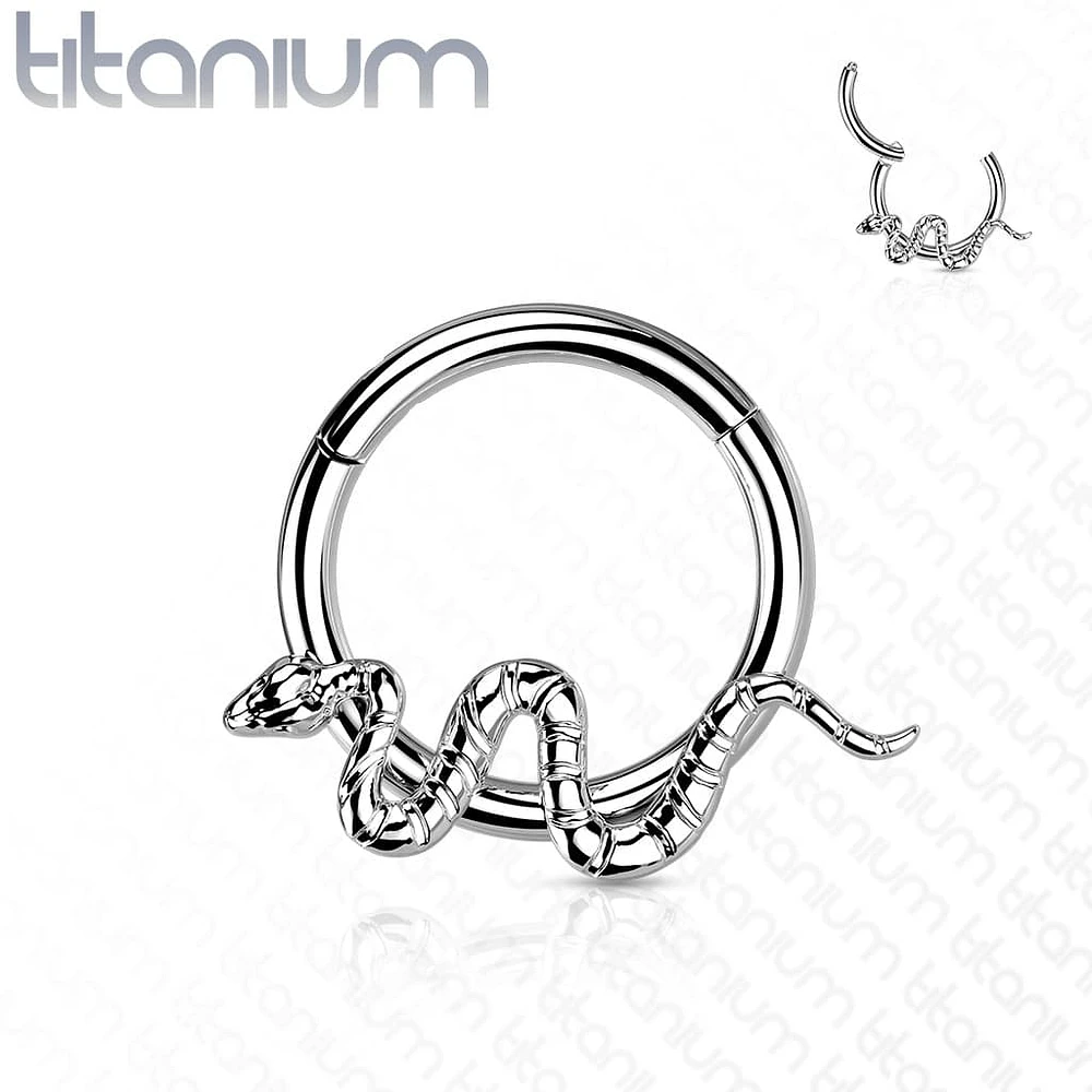 PREMIUM Large Snake Hinged Segment Ring 16g