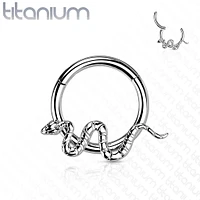 PREMIUM Large Snake Hinged Segment Ring 16g