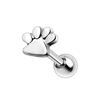 Paw Print Cartilage Stud 16g