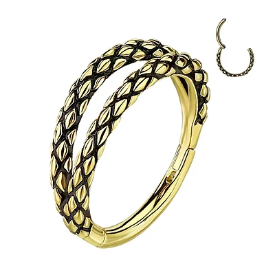 PREMIUM Double Layer Textured Segment Ring 16g