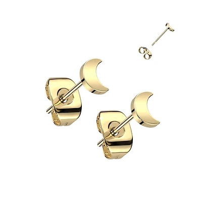 PREMIUM Crescent Moon Studs