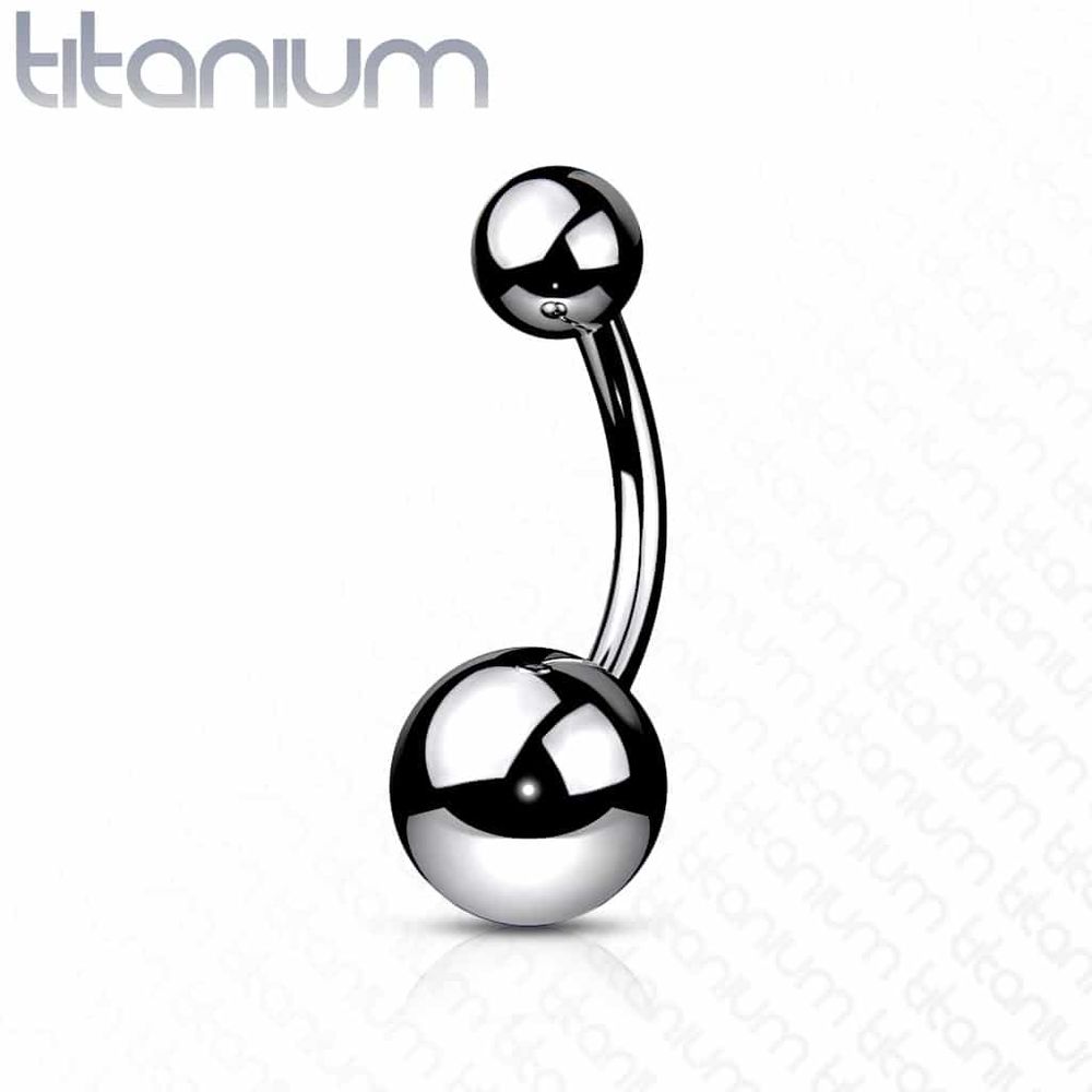 Titanium Navel Barbell 14g