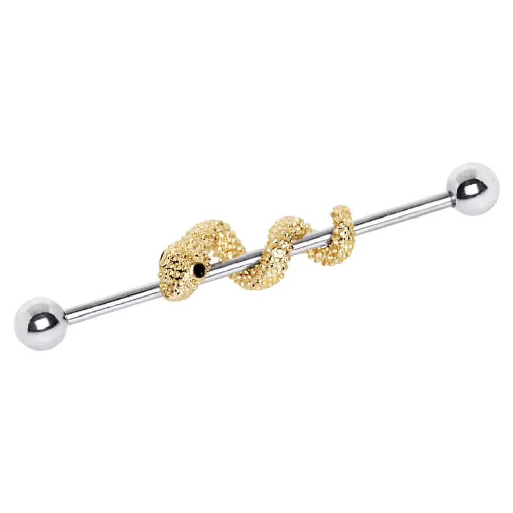 PREMIUM Snake Industrial Barbell 14g