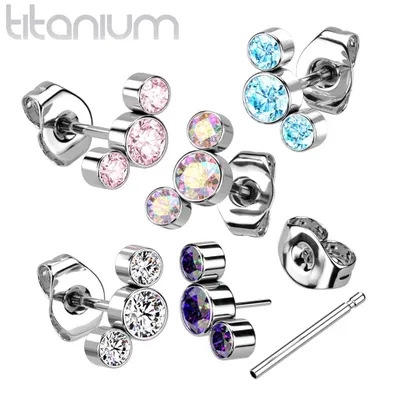 PREMIUM Crystal Rim Studs