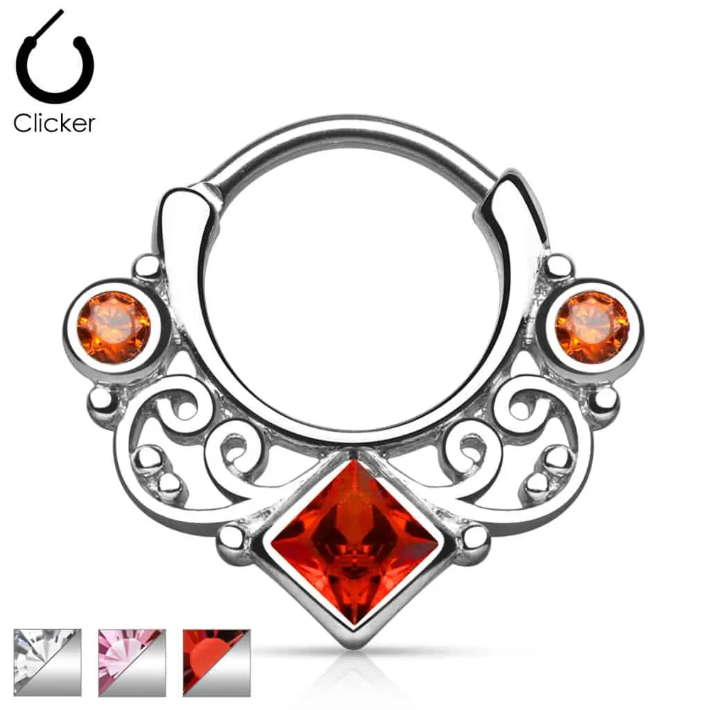 Filigree Crystal Clicker 16g