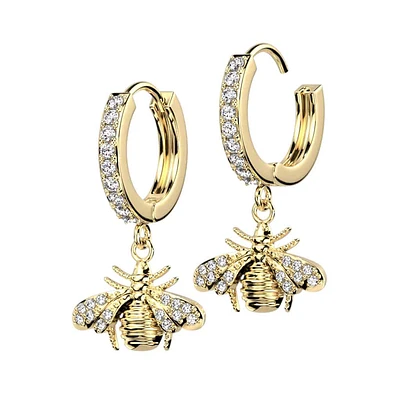 Bee Dangle Cuff Earrings