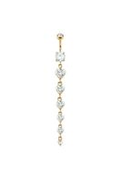 Long Heart Chain Navel Dangle 14g