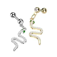 PREMIUM Jewelled Snake Cartilage Dangle 16g