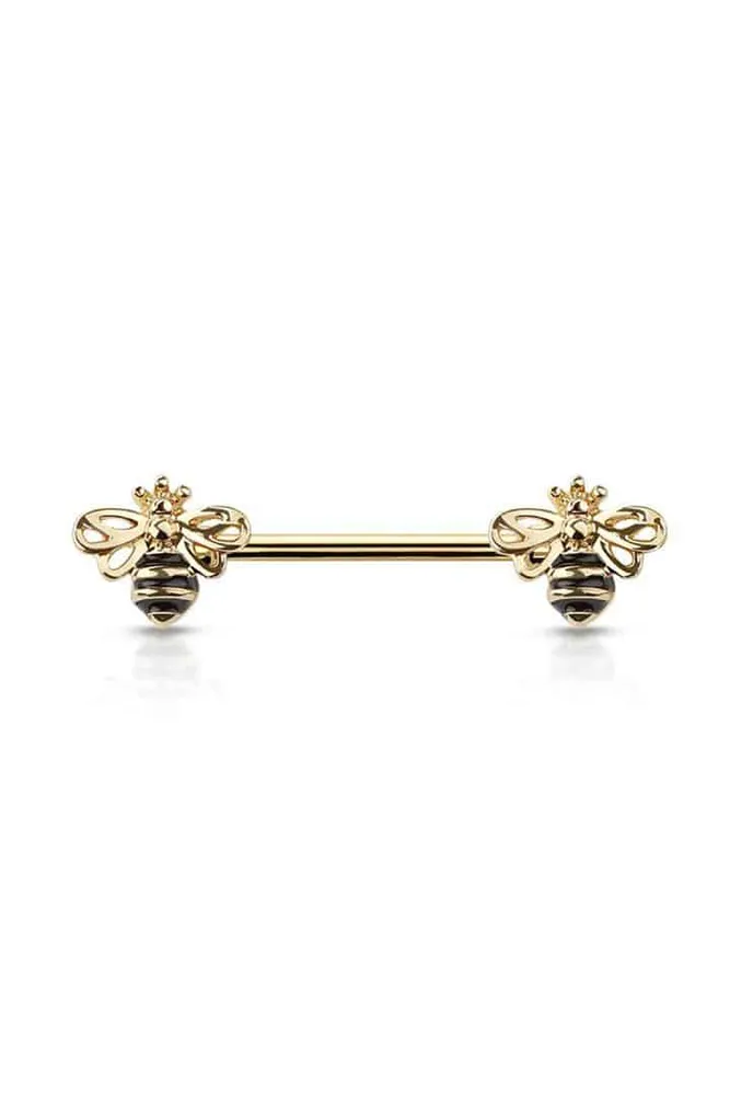 Queen Bee Nipple Barbell 14g