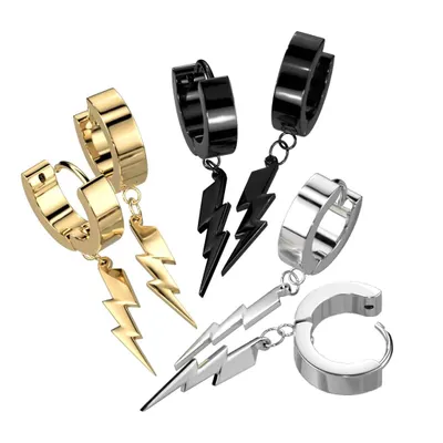 Lightning Bolt Dangle Cuff Earrings