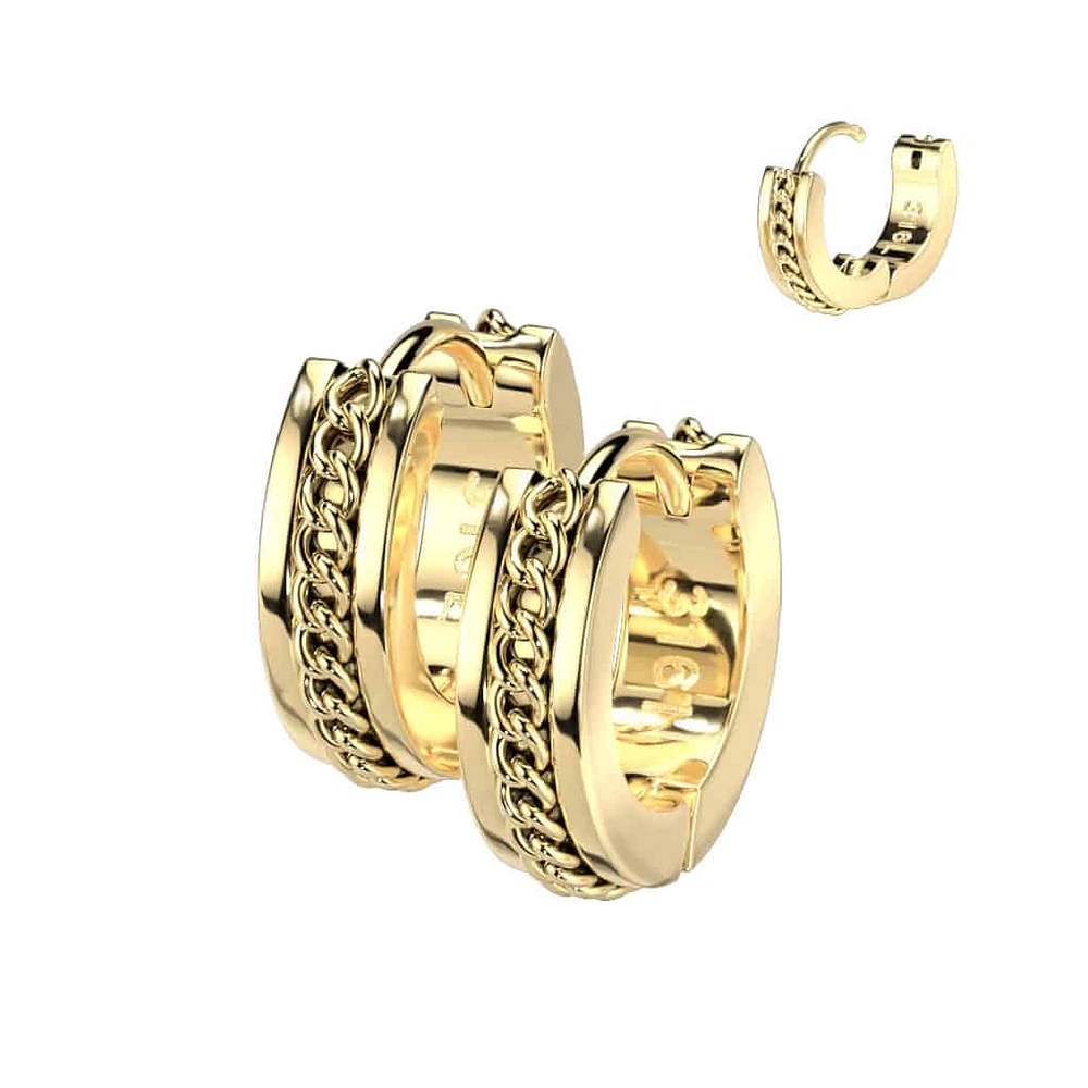 Chain Centre Cuff Earrings