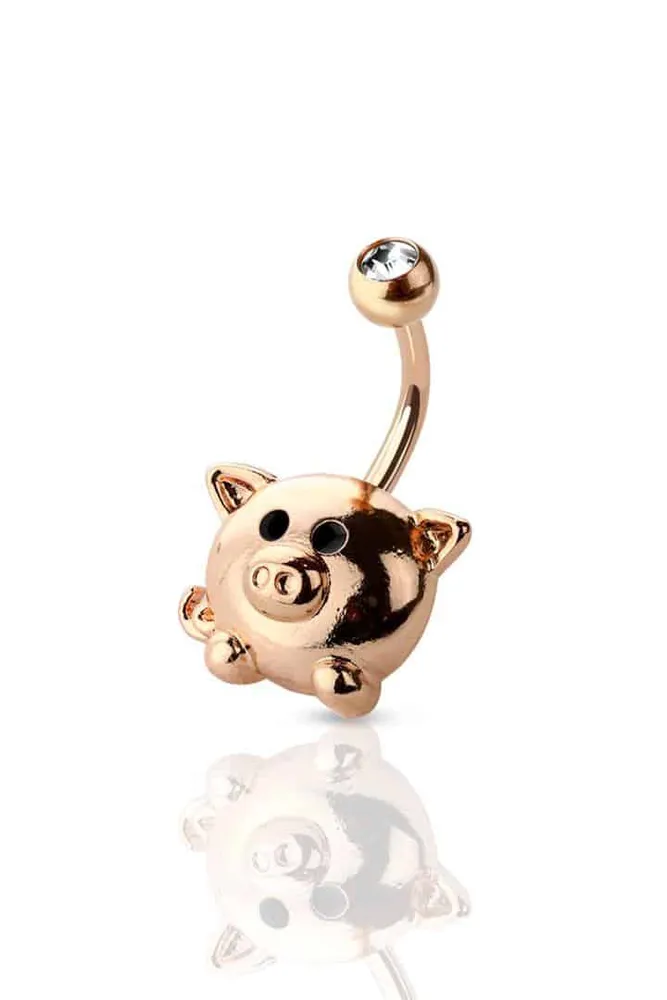 Piggy Bank Navel Barbell 14g