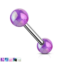 Pearlescent Straight Barbell 14g