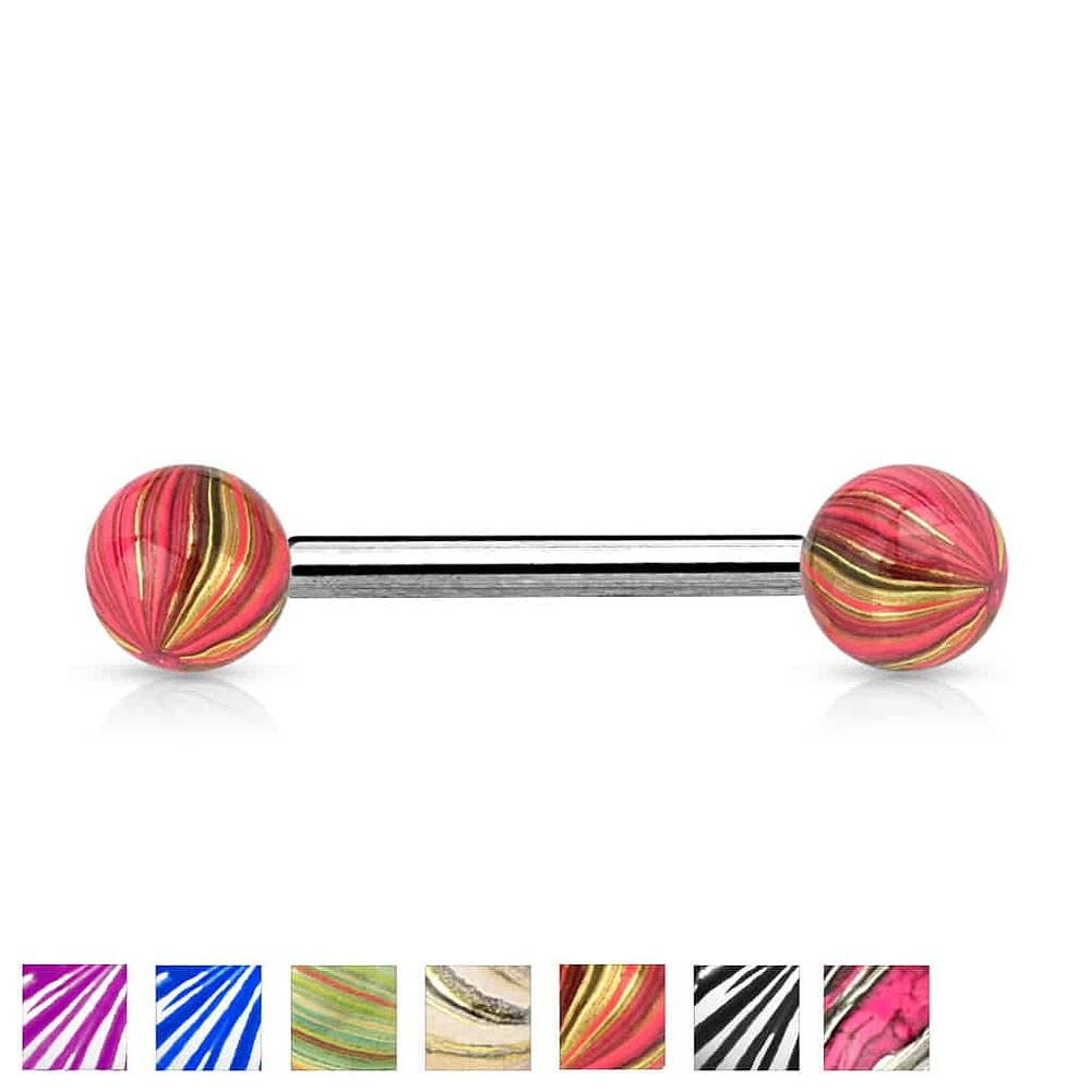Swirl Straight Barbell 14g