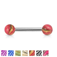 Swirl Straight Barbell 14g