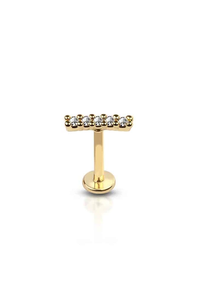 PREMIUM Crystal Bar Labret 16g