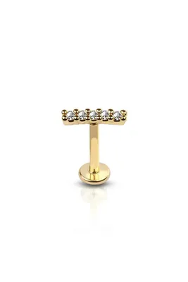 PREMIUM Crystal Bar Labret 16g