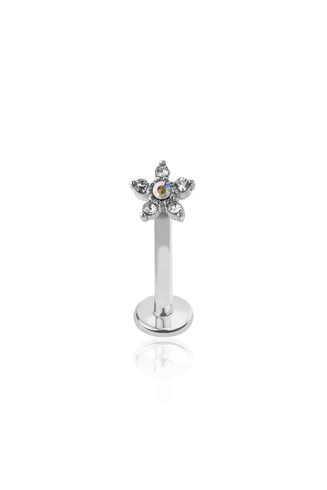 PREMIUM Iridescent Flower Labret 16g