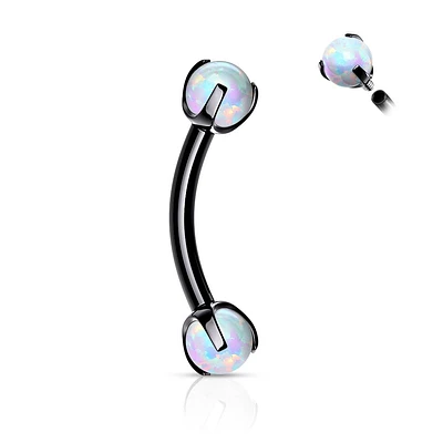 PREMIUM Opal Curved Barbell 16g