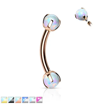 PREMIUM Opal Curved Barbell 16g