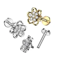 PREMIUM Detailed Flower Labret 16g