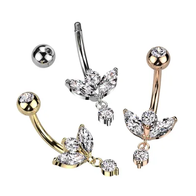 Marquise Navel Dangle 14g