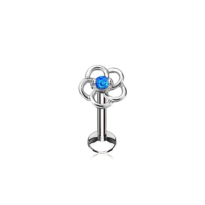 PREMIUM Hollow Flower Opal Labret 16g