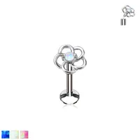 PREMIUM Hollow Flower Opal Labret 16g