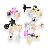 Plain Star Cartilage Stud 16g