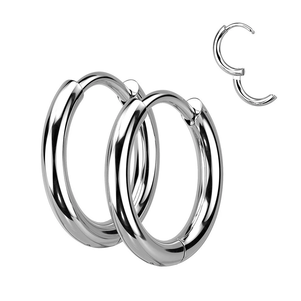 Rounded Plain Cuff Earrings