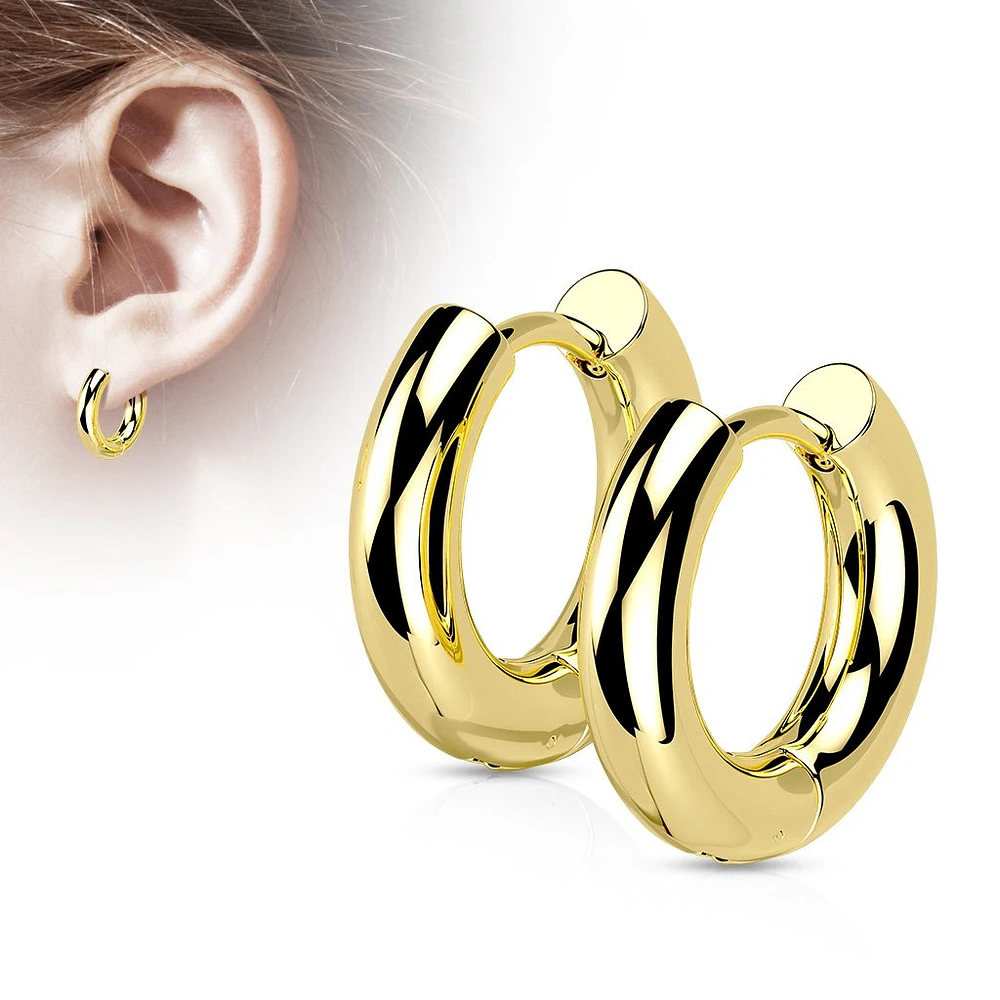 Rounded Thick Plain Cuff Earrings