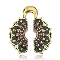 Brass and Copper Mandala Ear Weights 18mm