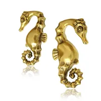 Brass Sea Horse Ear Weights 6g