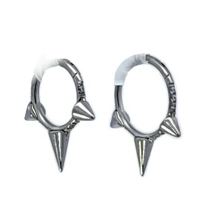 PREMIUM Crystal Edge Spike Segment Ring 16g