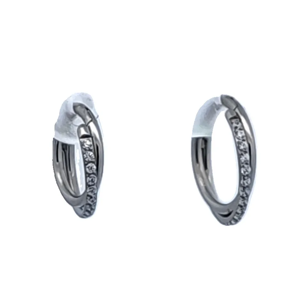 PREMIUM Crystal Edge Twist Segment Ring 16g