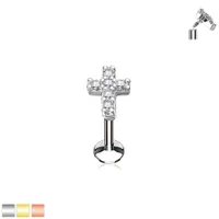 PREMIUM Cross Labret 16g