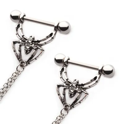 Spider Chain-link Nipple Shields 14g
