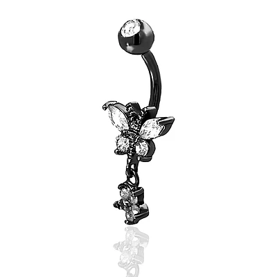 Butterfly Garden Navel Dangle 14g